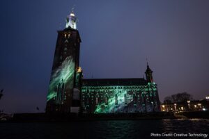 Spektakulär projektion sätter ljus på Rymdforskningen under “NOBEL WEEK LIGHTS”