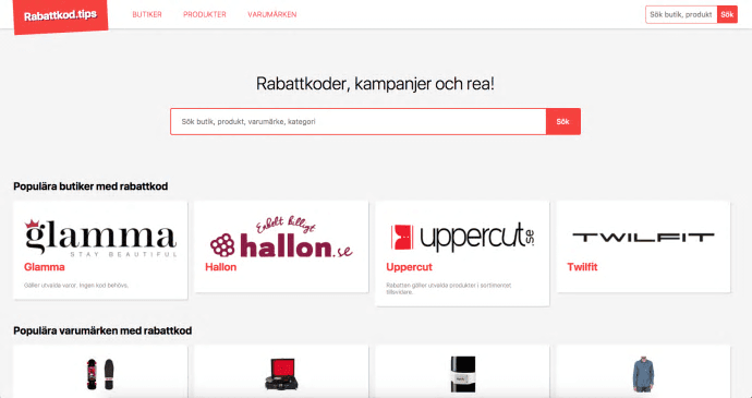 Sveriges nya och unika rabattkodssida