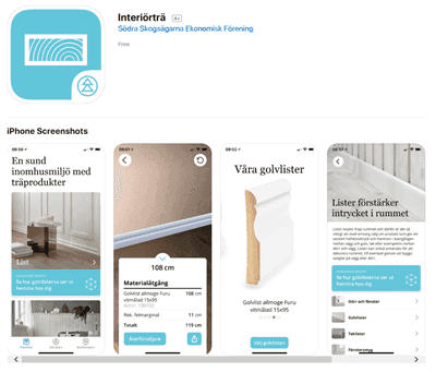 Södra släpper en ny app för att prova ut lister i hemmet