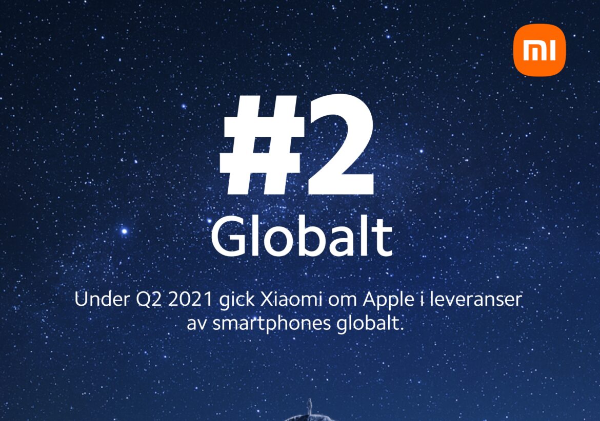 Xiaomi tar andraplatsen på den globala marknaden för smartphones för första gången