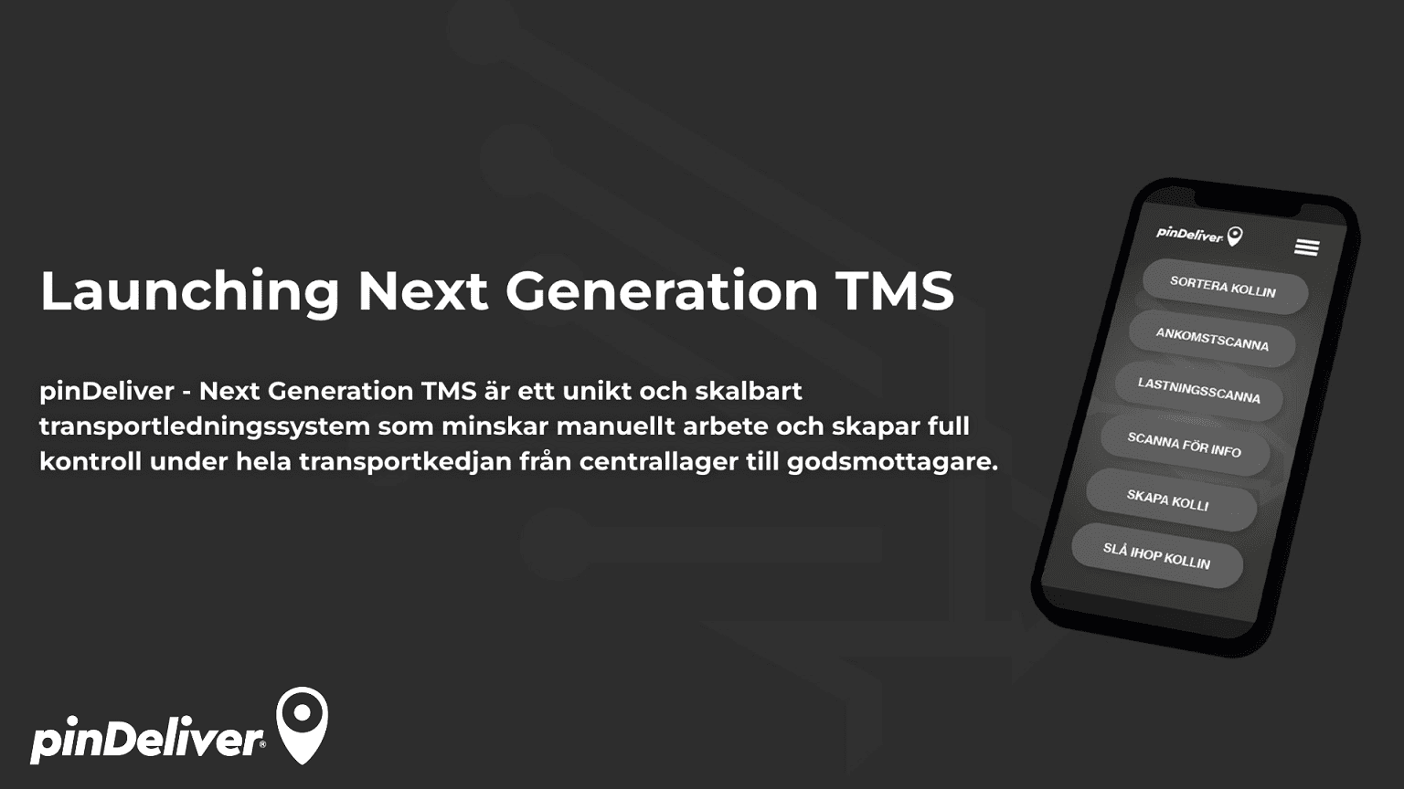pinDeliver lanserar nästa generations TMS-system