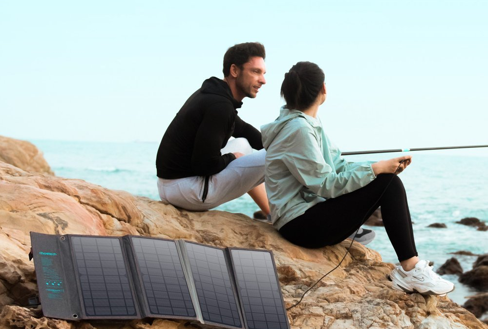 Choetech hopfällbar solcellsladdare solar PV 36W Snabbladdning