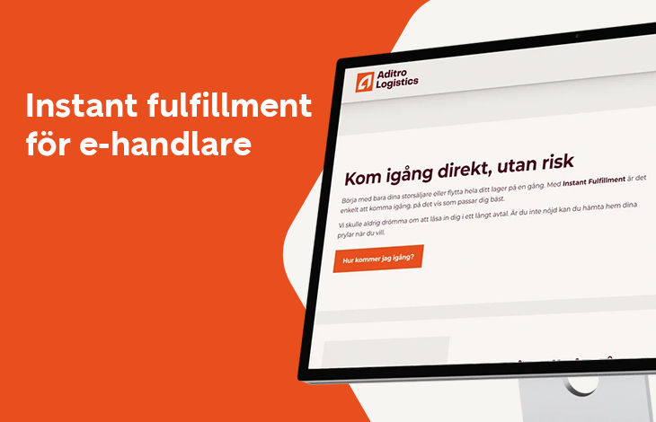 Aditro Logistics erbjuder nu ehandlare Fulfillment-tjänster till ett fast pris per order.